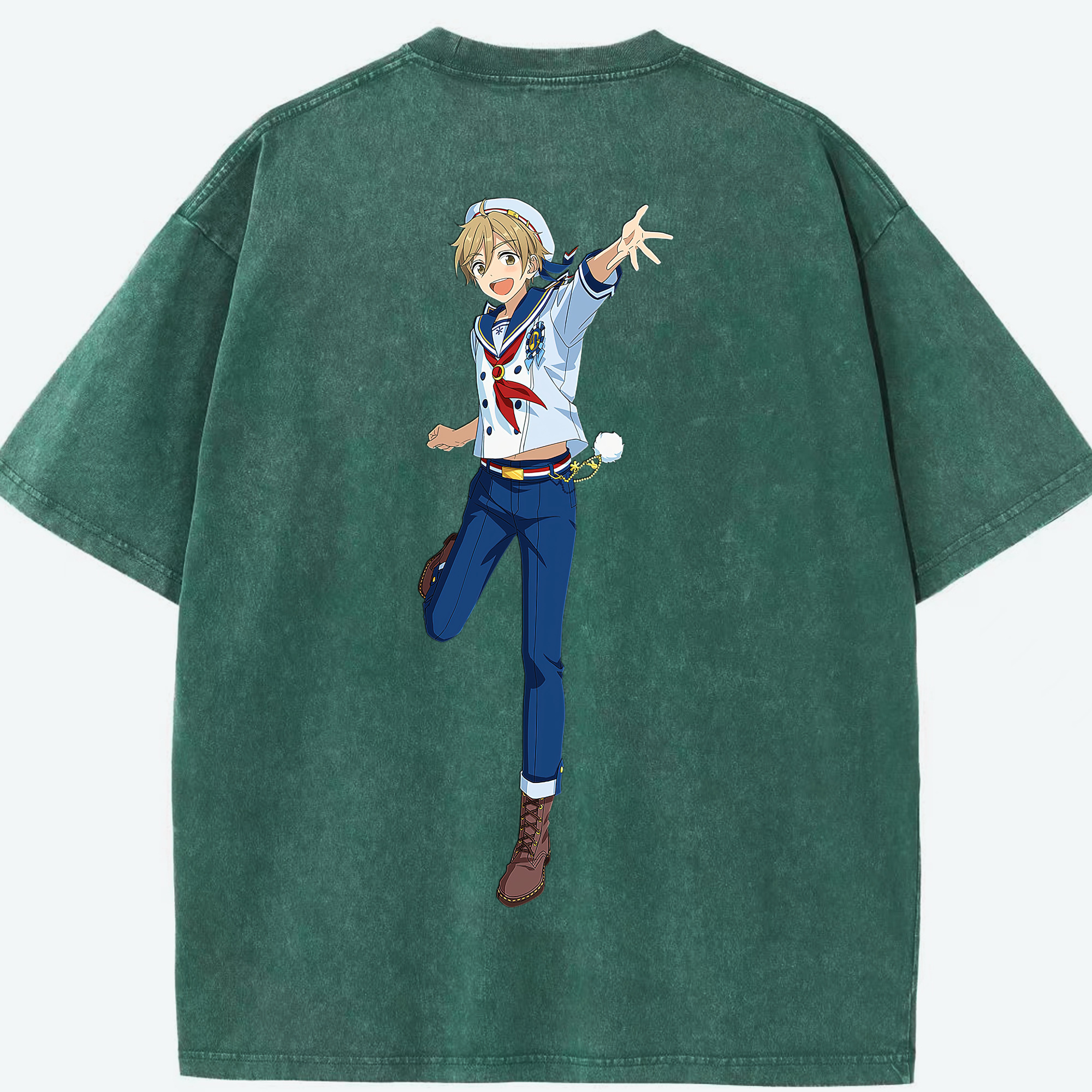 （画像用） あんさんぶるスターズ! Ensemble Stars 綿100% ヴィンテージ風 半袖Tシャツ（背面プリント）